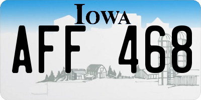 IA license plate AFF468