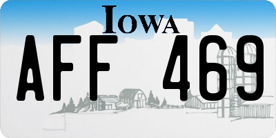 IA license plate AFF469