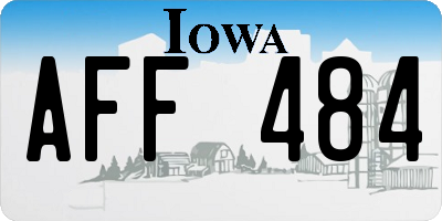 IA license plate AFF484