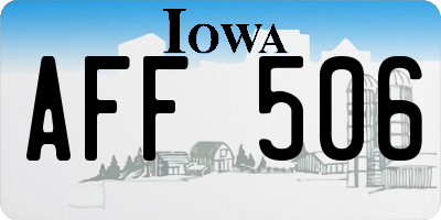 IA license plate AFF506