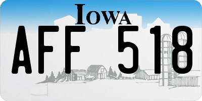 IA license plate AFF518