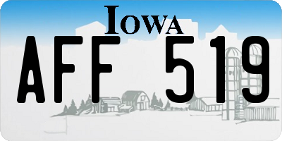 IA license plate AFF519