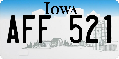 IA license plate AFF521