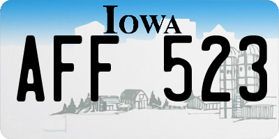 IA license plate AFF523
