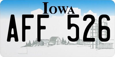 IA license plate AFF526