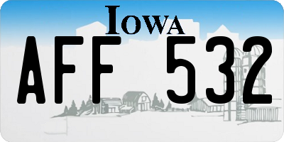 IA license plate AFF532