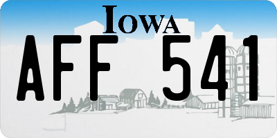 IA license plate AFF541