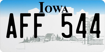 IA license plate AFF544
