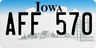 IA license plate AFF570