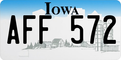 IA license plate AFF572