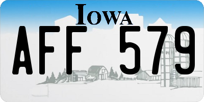 IA license plate AFF579