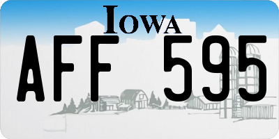 IA license plate AFF595