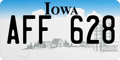 IA license plate AFF628