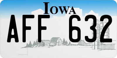 IA license plate AFF632
