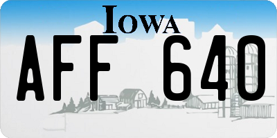 IA license plate AFF640