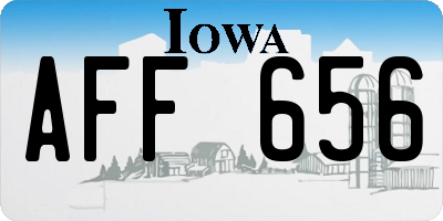 IA license plate AFF656