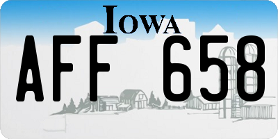 IA license plate AFF658