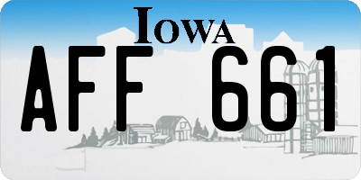 IA license plate AFF661