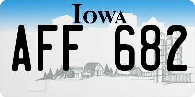 IA license plate AFF682