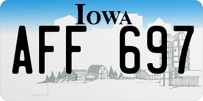 IA license plate AFF697