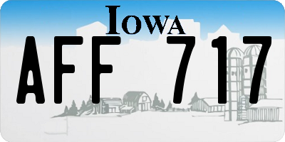 IA license plate AFF717