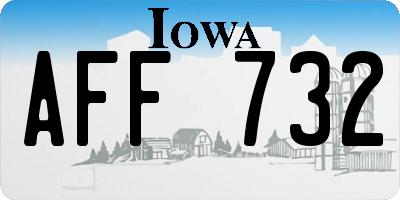 IA license plate AFF732