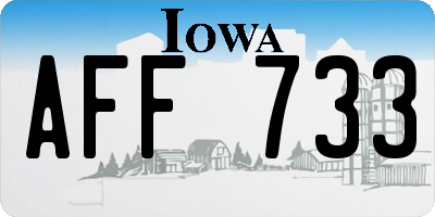 IA license plate AFF733