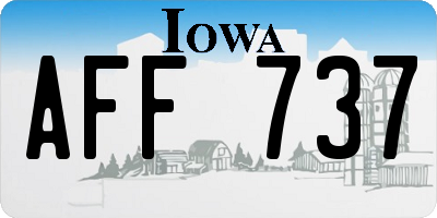 IA license plate AFF737
