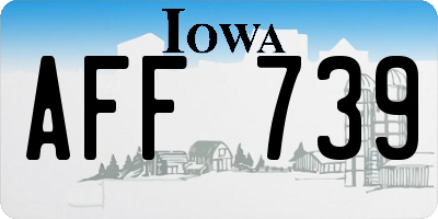 IA license plate AFF739