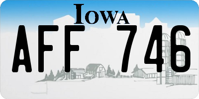 IA license plate AFF746