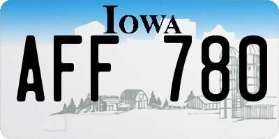 IA license plate AFF780