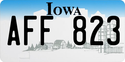 IA license plate AFF823