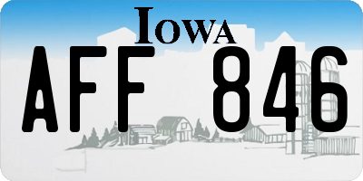 IA license plate AFF846