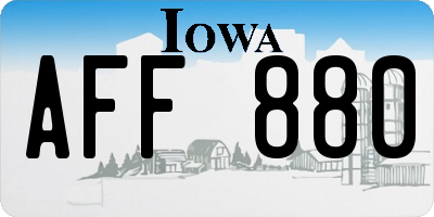 IA license plate AFF880