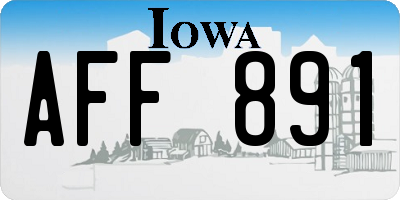 IA license plate AFF891