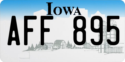 IA license plate AFF895