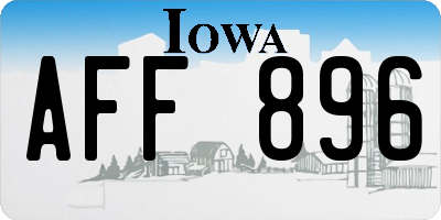 IA license plate AFF896