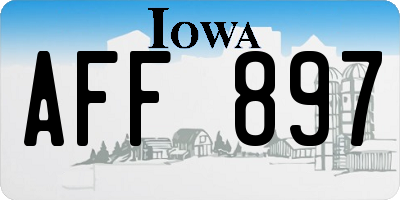 IA license plate AFF897
