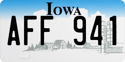 IA license plate AFF941