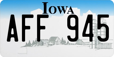 IA license plate AFF945