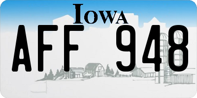 IA license plate AFF948