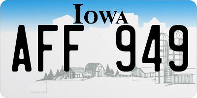 IA license plate AFF949