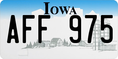 IA license plate AFF975