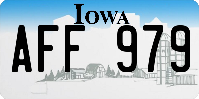 IA license plate AFF979