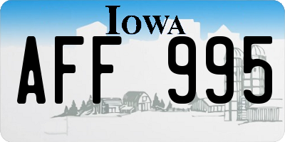 IA license plate AFF995