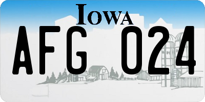 IA license plate AFG024