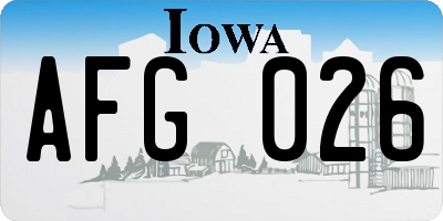 IA license plate AFG026