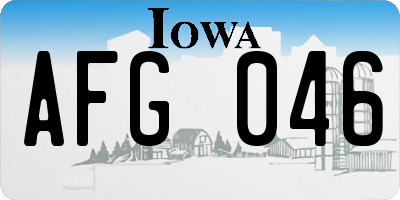 IA license plate AFG046