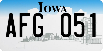 IA license plate AFG051