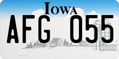 IA license plate AFG055